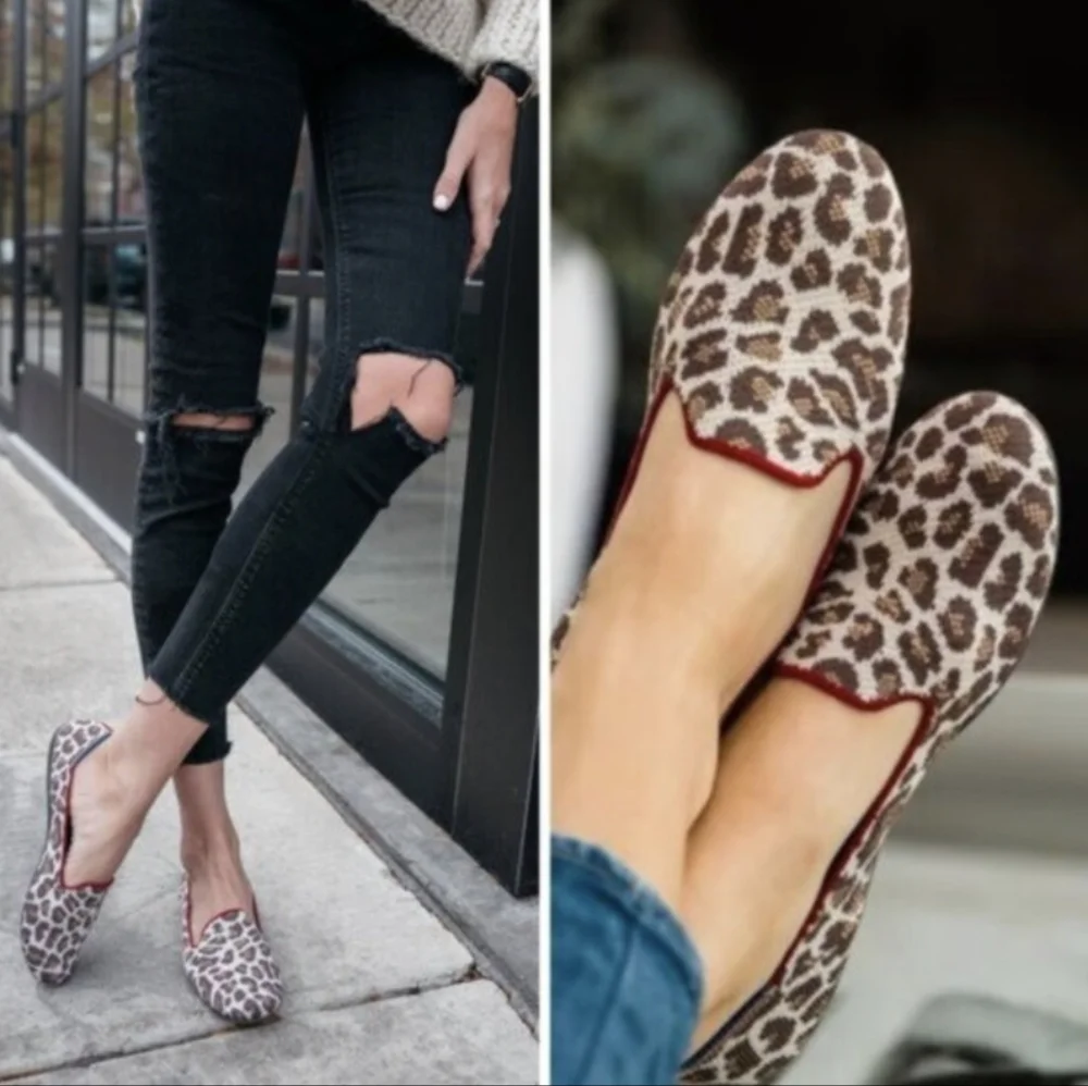 Rothy's The Loafer in Mocha Spot (Leopard) - Picture 2 of 7